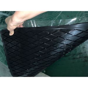 Herringbone Pattern Belt Conveyor Pulley Lagging Diamond Groove Rubber Pulley