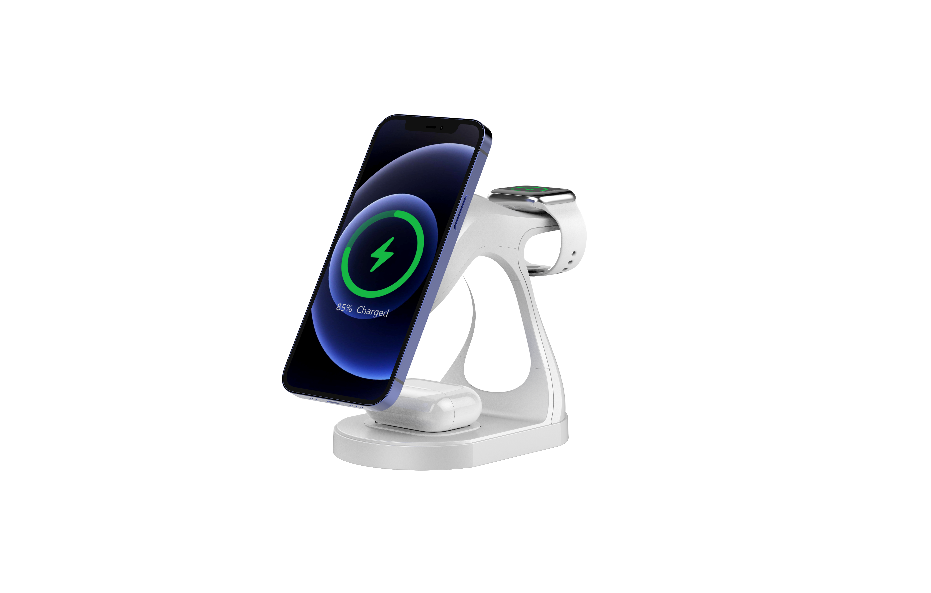 Y008 4 In 1 Smart Magnetic Wireless Charging Station , Dolphin Style Y008 4 In 1