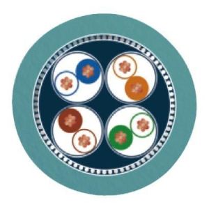 M12 8pin A Coding Male To RJ45 Ethernet Molded Shielded Waterproof Connector