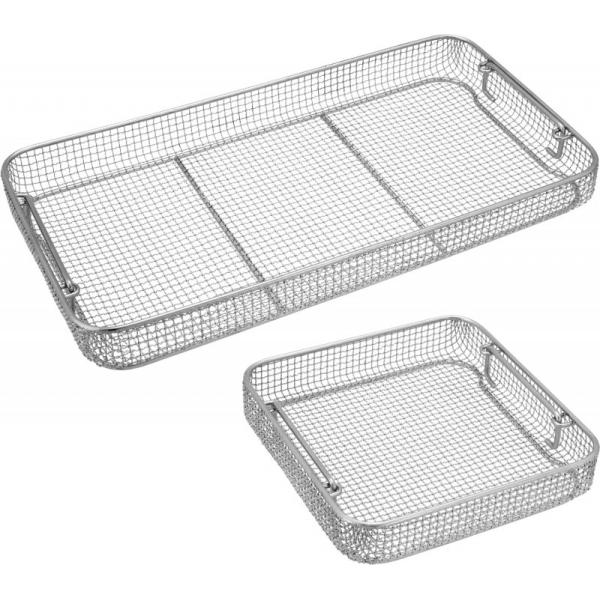 Wire Mesh Surgical Instrument Sterilization Containers Tray For Washing /