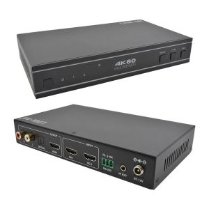 4K60 2x1 HDMI Multiviewer Seamless UHD Video Switcher With Audio RS232
