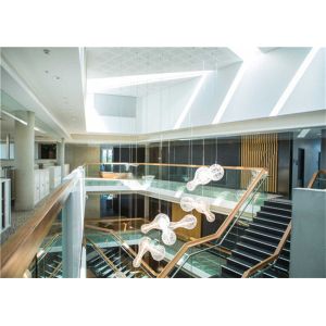 Cheap Standoff Frameless Glass Deck Railing Systems , Frameless Glass Balcony Railing for sale