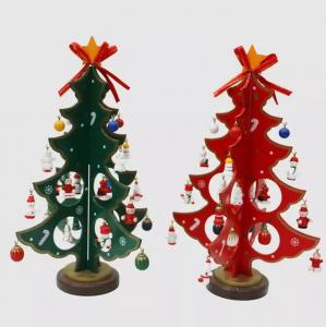 China DIY Wooden Christmas Tree Gift Ornament Table Desk,Christmas Ornaments,Christmas Crafts on sale