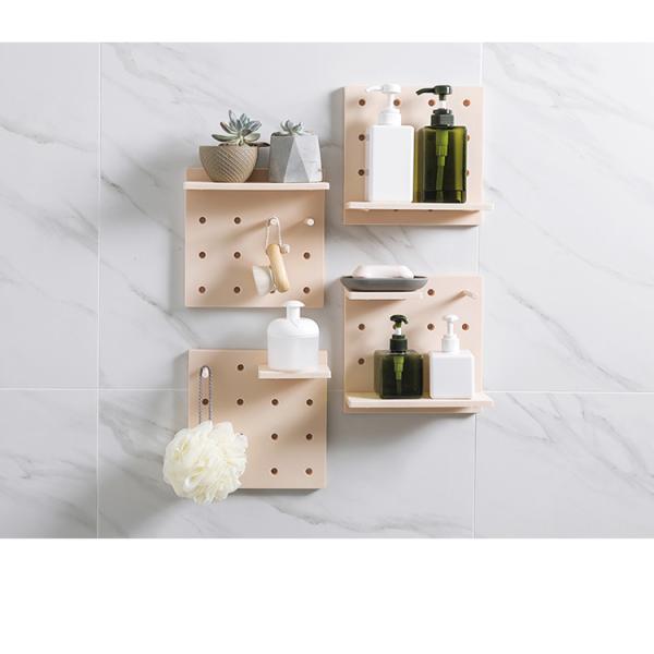 22*22*5cm Free Punching Pegboard Wall Shelf Household Storage Organization