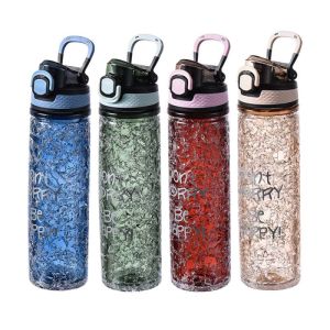 Renewable RPET Stylish 700 Ml Water Bottle Plastic Portable Handle Fashion