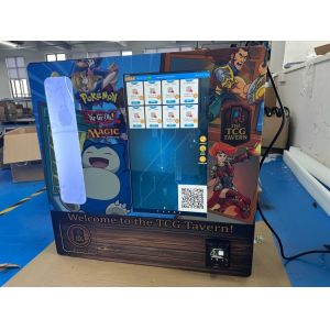Mini Wall-mounted Pokemon TCG Vending Machine With Card Reader Custom Stickers