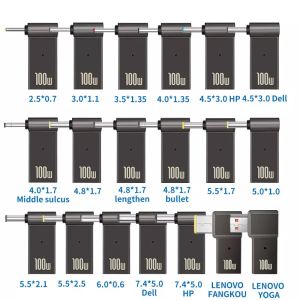 100w Plug Adapter Type C To Video Round Quick Charge Male 18.5v - 20v