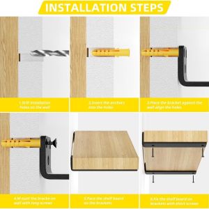 CE 16949 Zinc Plating 6 inch Shelf Brackets for Wall Supports Floating Shelf