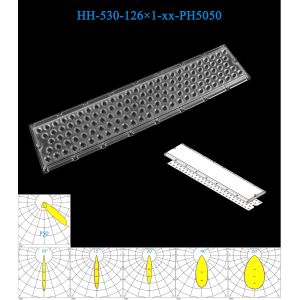 Precision Lighting Low Glare 520*116*11.8mm Size Lens 126pcs 5050LEDs Stadium Lighting Lens