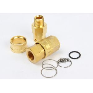 China 1/8-1/2 High Flow Hydraulic Couplings Brass / SS304 For Dye Transfer Lines on sale