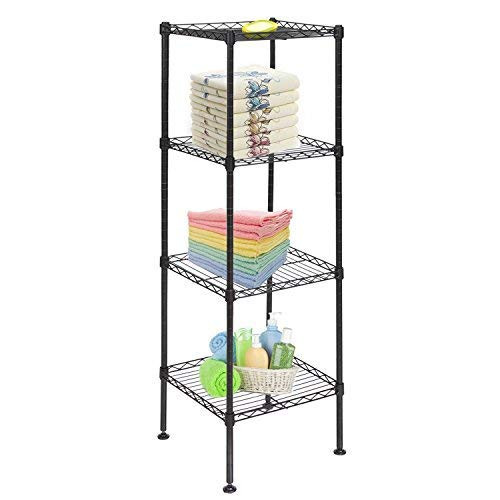 Quality 4 Layers Bathroom Lightweight Wire Storage Racks 14" W X 14" D X 54" H wholesale