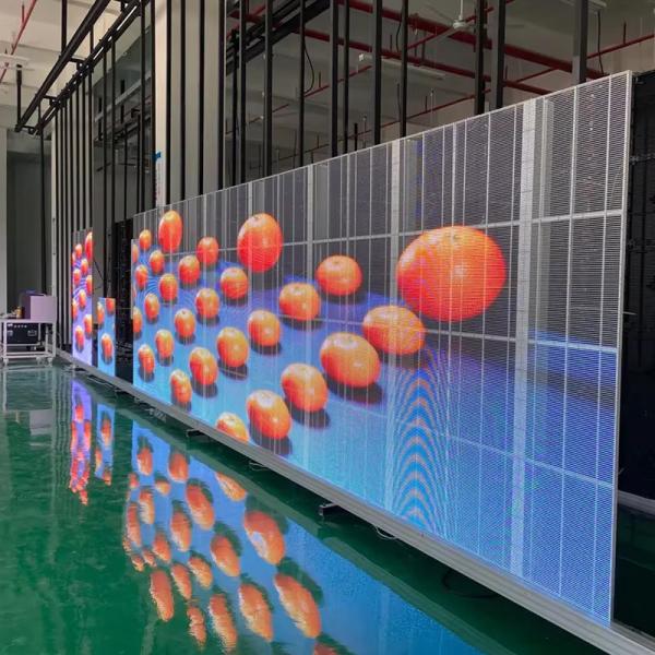 Indoor LED Video Wall Advertising Display P3.91 Outdoor Transparent LED Mesh