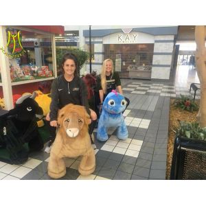 Hansel unicorn motorized plush animal kids ride on unicorn toy for shopping