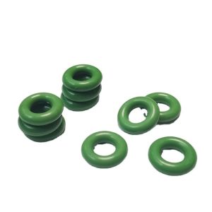 China Custom Size Temperature Resistant Green Fluorine Rubber O-Ring for Automotive Seals on sale