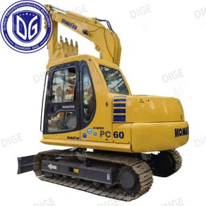 6 Ton Komatsu PC60 88% New Used Hyundrulic Small Narrow Channel Usage Excavator