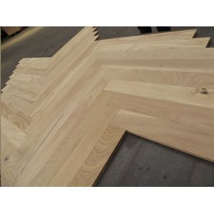 Cheap Unfinished French Oak Herringbone Flooring Fishbone Oak Engineered Flooring 10-22mm for sale