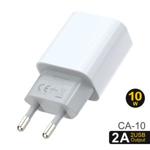 Travel Friendly Dual Port Charger 37x25x76.8mm easy carrying With EU Plug