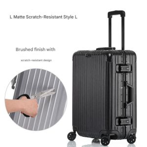 801 All-Aluminum Magnesium Alloy Suitcase with TSA Customs Lock and Scratch