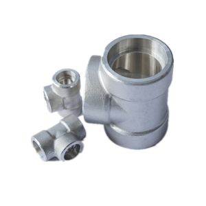 Customized Socket Weld Pipe Fitting SCH 80 Stainless Steel Equal Tee