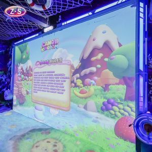 Joyful Beach Projection Game With Encyclopedia Knowledge For Child Learning