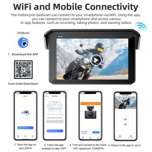 Motorcycle GPS Navigation Systems 5 Inch Motorcycle Carplay GPS Navigation