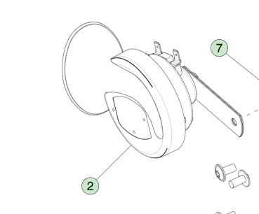HORN,HI TONE,MODEL S RC FOR TESLA MODEL S (2012-2021) 1008953-00-H