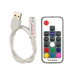 USB Interface Powered LED Mini Controller With 17 Keys RF Wireless Remote