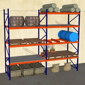 4 Tier CE Factory Pallet Racking 3T Commercial Shelving Units