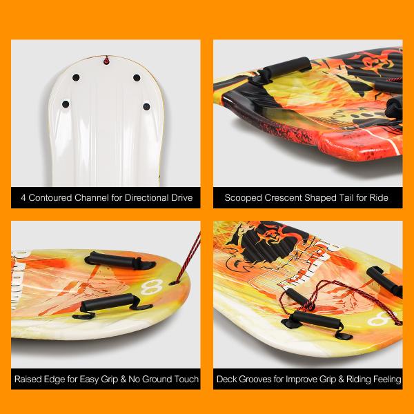 Freestyle Winter 48'' EPS Foam Core Adult Snow Sleds for Double-Person