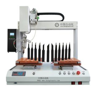 200-400℃ Temperature Control Single Head Double Stations Automatic Soldering