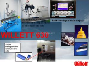 Cheap Willett 630 Continuous Inkjet Printer Industrial Batch Coding Machine Expire Date Printing Machine for Bottle for sale