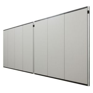 China Movable Acoustic Partition Wall with Magnetic Seal Dupont POM Roller and 56dB Sound Insulation on sale
