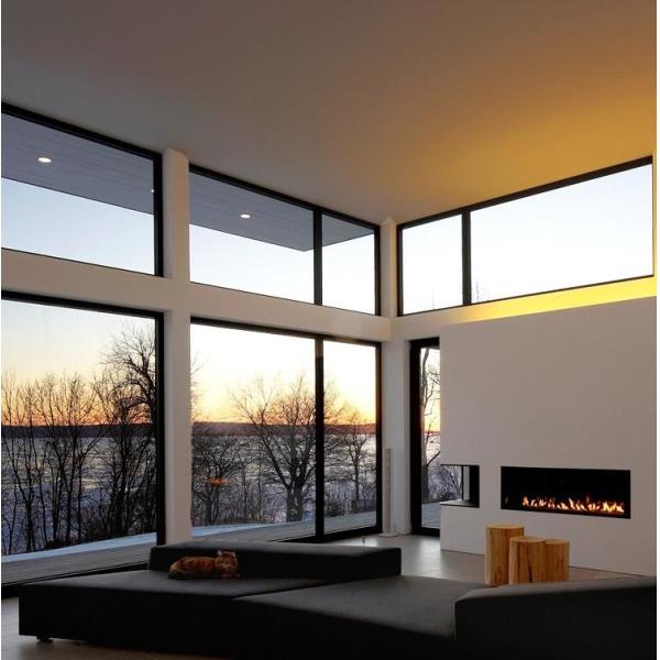 American Style Panoramic Windows And Doors Tempered Glass Aluminum Fixed Picture
