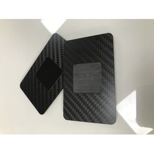 Matte Black Carbon Fiber Business Cards With NFC 13.56MHz Chip CR80 85x54mm
