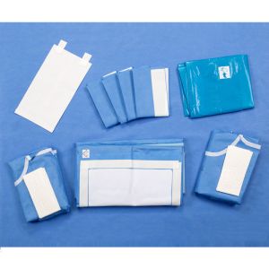 Cheap Hospital Surgical Laparotomy Drape Kit PE Viscose Drape Pack for sale