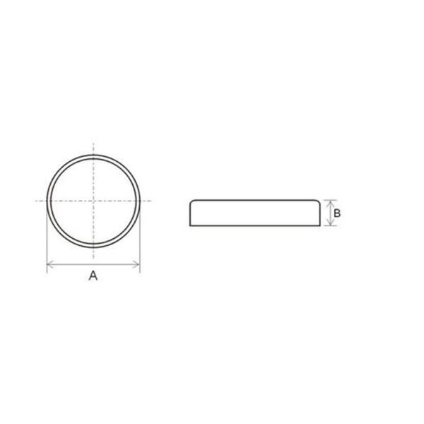 Nickel Coated Ferrite Shallow Pot Round Base Magnet