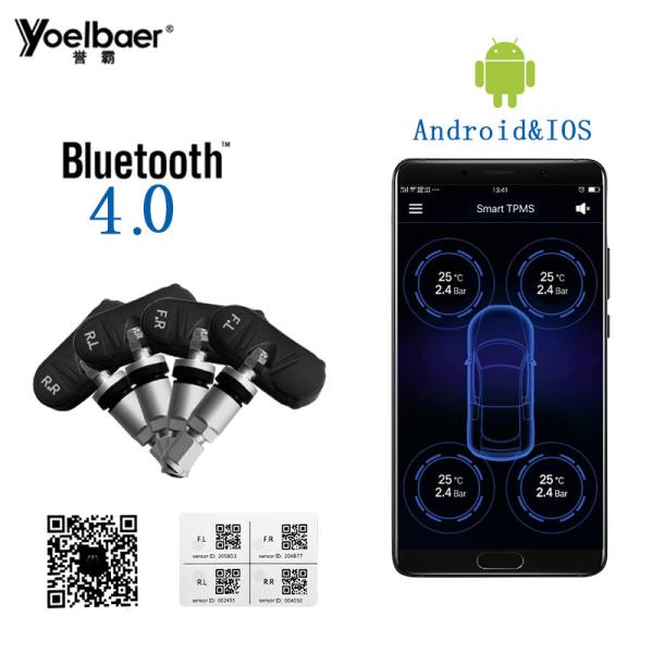 Quality Android IOS Tyre Pressure Monitoring System Smart Bluetooth TPMS 4.0 APP Display BLE TPMS wholesale