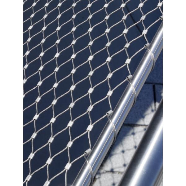 High Strength Stainless Steel Cable Mesh Architectural Facade 60 Degree Mesh Angle