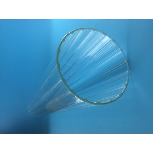 Decorative Flower Shape Glass Borosilicate Tubing With Ribs Inside For Lamping