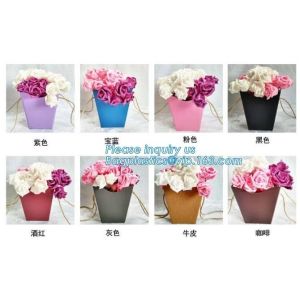 OEM Logo Printed Paper Packaging Bag Custom Good Quality Flower Carrier Bag,Art