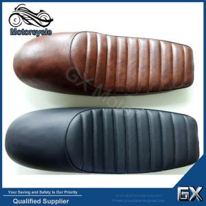 Cheap Cafe Racer Leather Seats Hump Leather Seats Vintage ABS Hard Seats Kinds Color Leather for Choice With Mounting Kits for sale