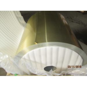 Golden Epoxy Coated Aluminium Fin Strip For Air Conditioner 0.115mm Different