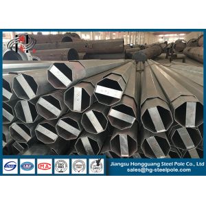 500KG Loads Galvanized Octagonal Steel Utility Electrical Power Pole For Dakar