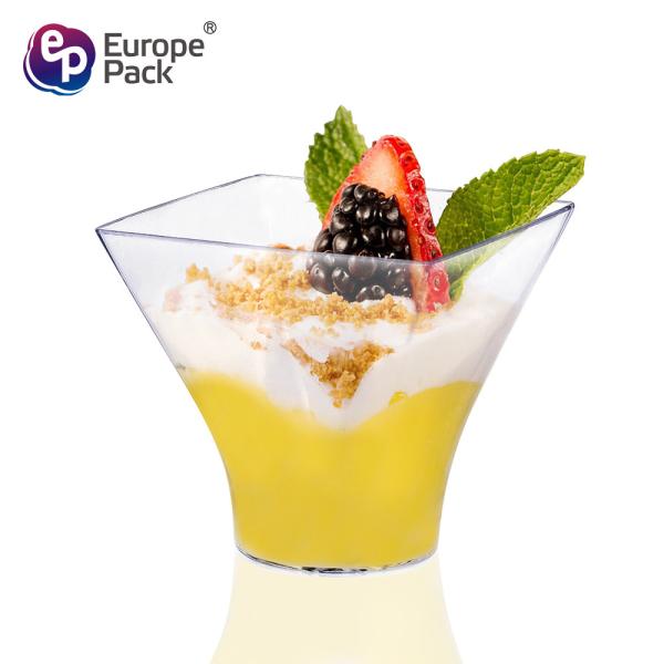 Quality Unique ice cream disposable transparent plastic cone cups with simple design wholesale