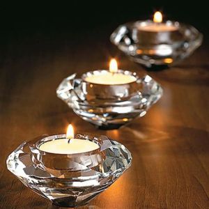 China Cheap Decorative Tealight Mini Diamond Crystal Round Glass Votive Candle Holder on sale