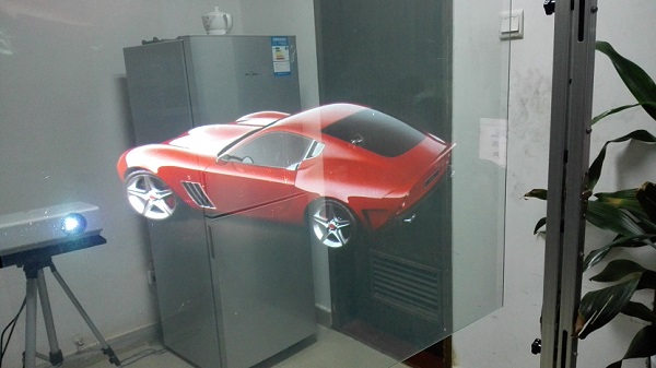 Self Adhesive Transparent Holographic Screen Film For Shop Window