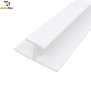 White Color Tile PVC Trim , Wall Tile Edging Strip For MDF UV Board Connection