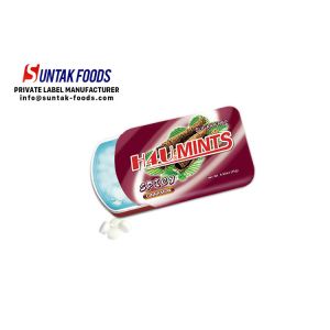 Cinnamon Flavor Sugar Free Lozenges For Dry Mouth Slide Tin Box