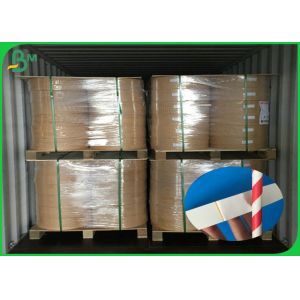 Eco - Friendly 24mm 28g 30g Printable Drinking Straw Wrapping Paper With FDA
