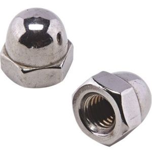 White Galvanized M4 Acorn Nut , Hex Cap Nut ISO9001 Certificated For Office Appliance